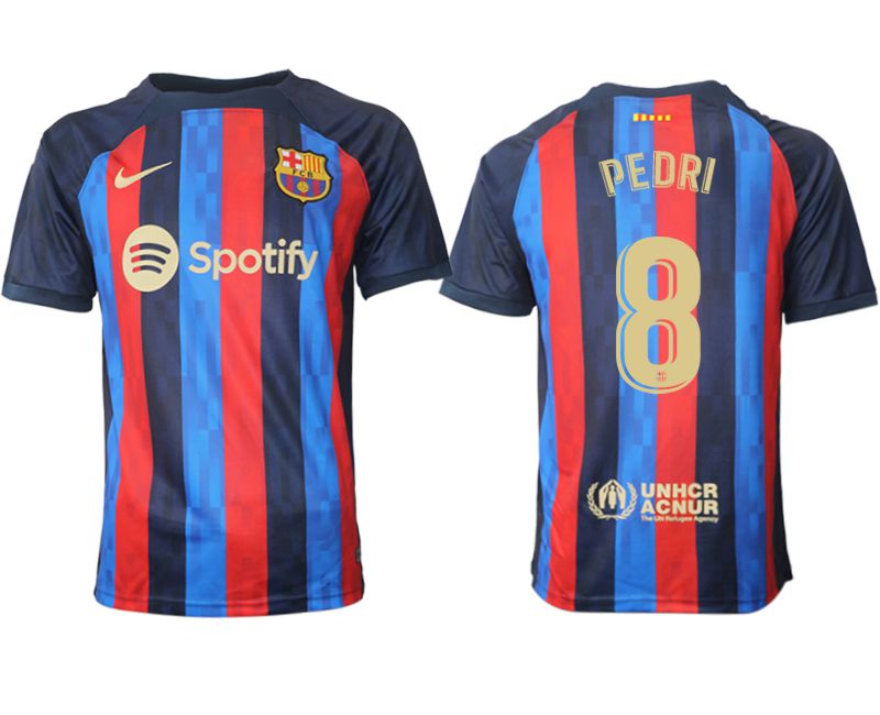 Men 2022-2023 Club Barcelona home aaa version blue 8 Soccer Jerseys